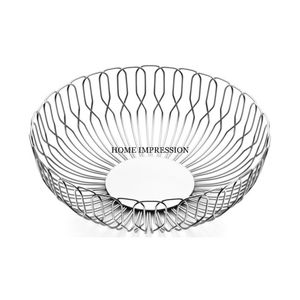 Cestas de almacenamiento de alambre de hierro multicolor con logotipo personalizado, cestas de frutas y verduras hechas a mano de estilo moderno a la venta del exportador - Product Image 4