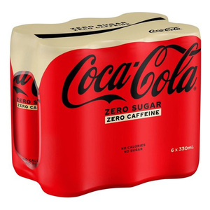 Coca-Cola Zero Sugar Zero Caféine Classic 330ml Soda aromatisé au fruité avec carbonate 33 Cl Canette - Product Image 3