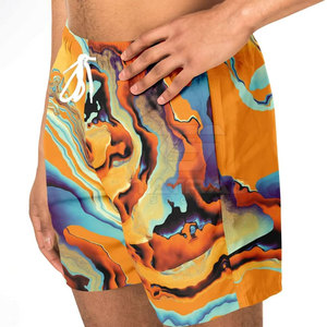 Pantalones Cortos Deportivos Sublimados para Hombre, Diseño Personalizado, Servicio OEM de Alta Calidad, Transpirables, Resistentes al Viento, Cintura Elástica, Tela de Lona - Product Image 6