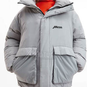 แจ็กเก็ตปลาปักเป้าสำหรับผู้ชายเสื้อแจ็กเก็ตขนเป็ดกันลมออกแบบได้ตามต้องการ - Product Image 5