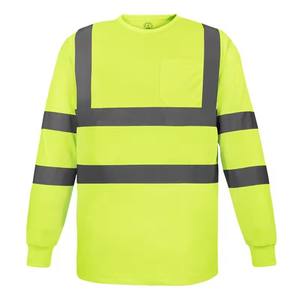 Chemise de travail haute visibilité pour hommes, manches longues, été, séchage rapide, vêtements de sécurité avec matériau réfléchissant, couleur contrastée - Product Image 3