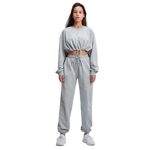 ชุดวอร์มผู้หญิงผ้าฝ้ายแบบสวมหัวมีฮู้ดชุดวิ่งแบบลำลองกำหนดเองชุดใส่สำหรับฤดูหนาว - Product Image 1