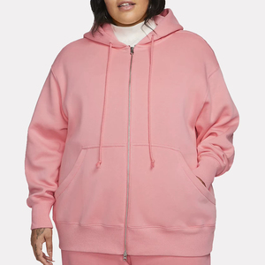Sudaderas con cremallera de tendencia personalizada para mujer con talla Boxy Fit cremallera con capucha transpirable antiarrugas sudaderas con cremallera completa para mujer - Product Image 1