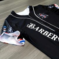 Ropa de Trabajo para Barbería, Impermeable, de Alta Calidad, FR+PU Poliéster, Estilo Béisbol, Impresión Digital Personalizada, Borde Suave, 300g