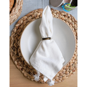 Handcrafted <b>WOVEN</b> WATER HYACINTH PLACEMATS <b>COASTERS</b> Sustainable Eco-Friendly Handmade <b>Coasters</b> for a Green and Stylish Home - Product Image 2