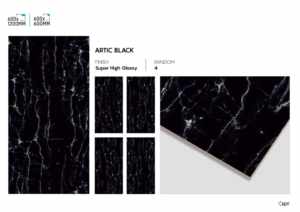 Azulejos de Porcelana Super Negros de Alto Brillo 600x1200mm, Acabado de Lujo para Pisos y Paredes en Proyectos de Interiores Modernos - Product Image 5