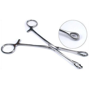 Pinzas de Sujeción de Esponjas, Manuales, de Acero Inoxidable, Reutilizables, de Eje Largo, Instrumento Médico para Clínica, Laboratorio y Suministros Sanitarios - Product Image 1