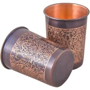 Ensemble élégant en verre de cuivre noir de 2 pour le décor de café de clubs de boissons de vin - Product Image 5