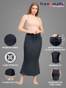 Trendmalls Respirant pour Spandex Saree Shapewear Jupon pour Femme en Gris Shapers Confortables - Product Image 2