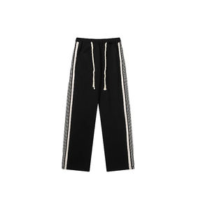 Custom <b>Men</b> Loose Stacked <b>Pants</b> Solid Color Joggers Straight <b>Sweat</b> <b>Pants</b> Bootcut Flared Sweatpants With Logo Flare <b>Pants</b> - Product Image 5