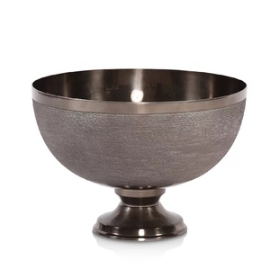 Tazón de frutas de Pedestal antiguo de plata decorativo para mesa, centro de mesa, tazón de Metal de alta calidad para servir, para uso en cocina - Product Image 3