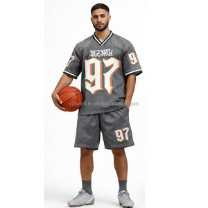 เสื้ออเมริกันฟุตบอล OEM คุณภาพสูง ขายส่ง ออกแบบเองได้ ผลิตจากโพลีเอสเตอร์ 100% แขนสั้น ระบายอากาศ ป้องกันแบคทีเรีย ลดราคา - Product Image 6