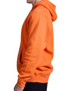 Premium Custom Heavyweight Blank Orange Hoodie - Unisex Streetwear Plain Pullover Sudadera Kangaroo Pocket Thick Fleece OEM - Product Image 3