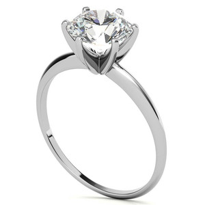 Bague solitaire Tishya en or 14 carats avec moissanite de 1,5 mm, couleur D, pureté VVS1, minimaliste, pour fiançailles, promesse ou mariage, bijoux fins plaqués or - Product Image 4