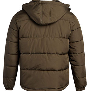 Veste polaire personnalisée de la meilleure qualité pour hommes Manteau d'hiver brillant à la mode promotionnel avec tissu en toile de style rue teint en plaine - Product Image 5