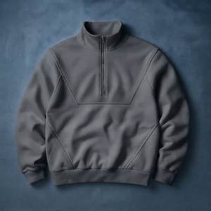 Custom Bulk Winter Wear <b>Men</b> Heavyweight Fleece Quarter Zip Sweatshirt Stand Collar <b>Pullover</b> <b>Jacket</b> Custom Logo Factory Supply - Product Image 5
