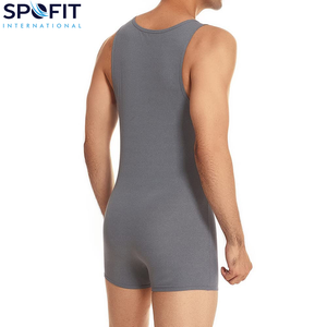 ชุดยกน้ำหนักแบบสั่งทำปี 2026 สำหรับผู้ชาย ชุดยูนิฟอร์มยกน้ำหนัก ตะเข็บเย็บอย่างดี ชุดมวยปล้ำแบบย้อมสีพื้น - Product Image 2