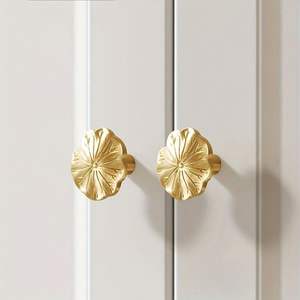 Designer round <b>brass</b> <b>knobs</b> for artistic furniture cabinet hardware unique interior decor home styling upgrade statement piece - Product Image 6