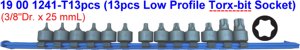 Fournisseur taïwanais OEM ODM 13 pièces prise Torx-bit profil bas bricolage S2 matériel 3/8 en taille de lecteur - Product Image 4