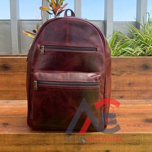 Vente chaude Drop Shipping Vintage Noir En Cuir Véritable Sac À Dos Sac Pour Voyage Hommes En Cuir De Vachette De Luxe Ordinateur Portable Sacs À Dos - Product Image 1