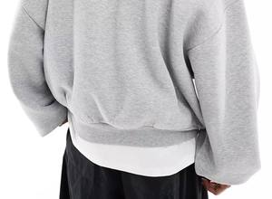 Nouveau sweat-shirt à col rond surdimensionné en coton 100% poids lourd, vêtements de rue personnalisés de qualité supérieure, vêtements de sport décontractés pour hommes, hiver - Product Image 6