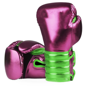 Gants de boxe OEM en cuir pu brillant de haute qualité - Product Image 5