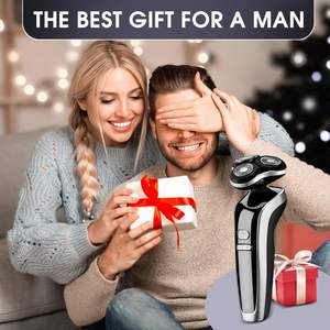 Afeitadora Eléctrica con Cuchilla Rotatoria Triple y Recortadora de Vello Nasal Impermeable IPX7 para Todas las Partes del Cuerpo - Product Image 2