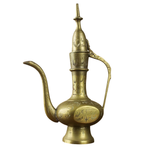 Authentique pot à eau en cuivre poli Aftaba, style islamique traditionnel, théière décorative en cuivre pour la décoration intérieure de luxe - Product Image 1