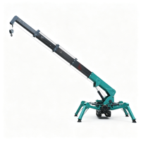 Mini-grue araignée à double alimentation électrique et diesel, hauteur de levage 18 m, rayon d'action 16,5 m pour les espaces confinés