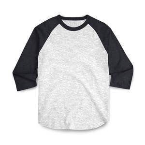 T-shirt de baseball unisexe à manches 3/4 Colorblock Raglan Soft Jersey Heather Full Sleeve T Shirt Ladies - Product Image 5