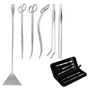 Uuidear thẳng/cong kéo lượn sóng kéo hồ cá Công cụ bể cá Phụ Kiện 430 thép không gỉ rêu nhà máy - Product Image 1