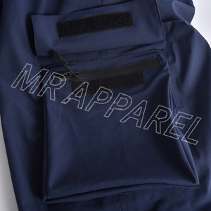 High Quality Navy Streetwear Cargo <b>Pants</b> Drawstring Waist Multiple Pockets Breathable Ventilation Waterproof 10,000mm Unisex - Product Image 4