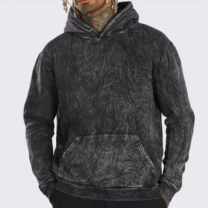 OEM Customized <b>Mens</b> Boxy <b>Thick</b> Aicd Wash <b>Hoodies</b> Sweatshirts Pullover Heavyweight Cotton <b>Hoodies</b> Custom Puff Print <b>Hoodies</b> - Product Image 4