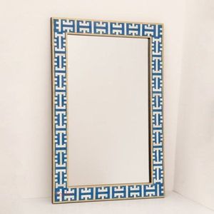 Elegante Marco de Espejo Hecho a Mano con Incrustaciones de Hueso Estilo Art Deco Indio, Decoración de Pared para el Hogar de Artesanos Expertos - Product Image 6