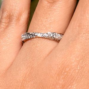 Elegante anillo de oro personalizado 14K 18K diamante natural corte brillante terceros certificado único aniversario de boda joyería para - Product Image 1