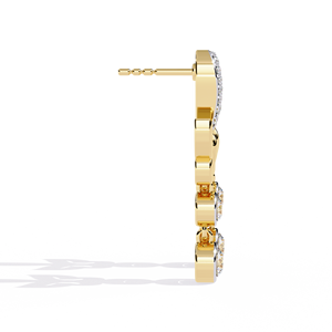 Boucles d'oreilles de luxe en diamant CVD cultivé en laboratoire pour femmes, taille brillante ronde, certifié IGI en or blanc et or rose - Product Image 3