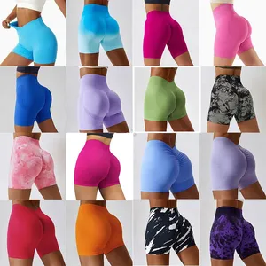2023-24 High Waist Workout Damen-Turnhose Seamless Fitness Butt Lifting atmungsaktive Shorts mit individueller Logo-Größe und Farbe