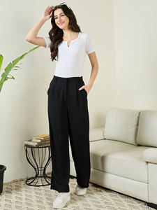 Pantalons élégants sur mesure à plis avant, fermeture éclair, anti-froissement, écologiques, STREETWEAR pour les clients de boutiques - Product Image 5