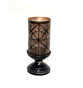 Support votif rond en fer de qualité Standard nouveau Design pot de bougie de couleur marron pour la décoration de salon à la main - Product Image 4