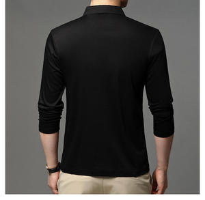 Kivotech OEM/ODM mercerizado 100% algodón cómodo marca Polo camisa Casual manga larga sólido Polo camiseta logotipo personalizado - Product Image 3