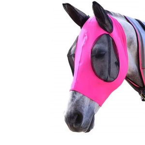 Venta caliente Personalización Sin Oreja Cubierta de cara de caballo estirable Nuevos productos de caballo Cubierta de cabeza para caballos Cubierta de cara - Product Image 1