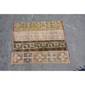 พรมปูพื้นขนาดใหญ่สไตล์ตุรกีวินเทจขนาด240x260ซม. สีน้ำตาลเบจแจ็คการ์ดขนแกะลายสี่เหลี่ยมสำหรับโถงทางเดิน - Product Image 3