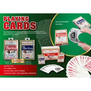Cartes à jouer imperméables portables avec logo personnalisé imprimé, cartes de poker en papier pour les familles et les enfants, emballées dans une boîte en papier - Product Image 1