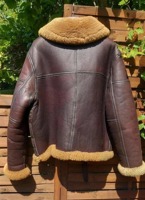 Veste bomber en cuir marron pour homme, style aviateur, doublure en fourrure véritable, style vintage, fabrication OEM personnalisée.