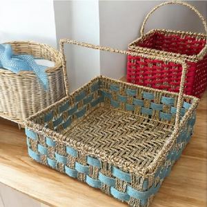 High Quality <b>White</b> Round Cotton <b>Hamper</b> <b>Basket</b> Customizable Multipurpose Storage Organizer Made in India - Product Image 2