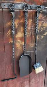 Ensemble de compagnon de cheminée en fer tendance pour ensemble de cheminée intérieur et extérieur outils de cheminée de couleur noire ensembles et accessoires de cheminée - Product Image 5