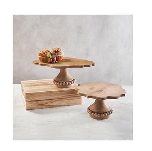 Export Quality Wood Cake <b>Stand</b> Luxury Tea Wedding Party 2 Tier Serving <b>Cupcake</b> Platter Wood Cake <b>Stand</b> for Selling - Product Image 4