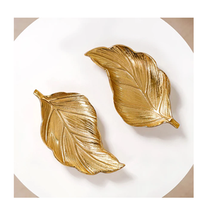 Bol décoratif en laiton design rustique Top Arrival Gold Leaf Design Excellente qualité Bol décoratif indien en laiton - Product Image 4