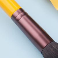 Pinceaux de maquillage professionnels, tube en aluminium, manche en bois, 11 pièces, série Yellow Duck, vegan, pinceau à raser pour débutants