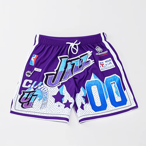 Pantalones cortos de baloncesto unisex para hombre de 5 pulgadas con malla entrepierna de poliéster de doble capa al por mayor - Product Image 4